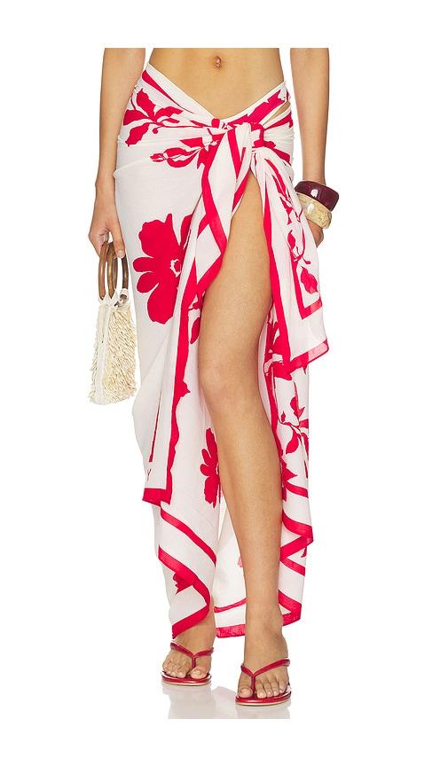Seafolly May Flower Sarong in Cream,Red by SEAFOLLY