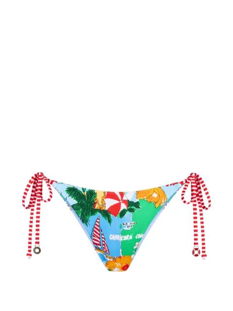 graphic-print tie-side bikini bottoms by SEAFOLLY