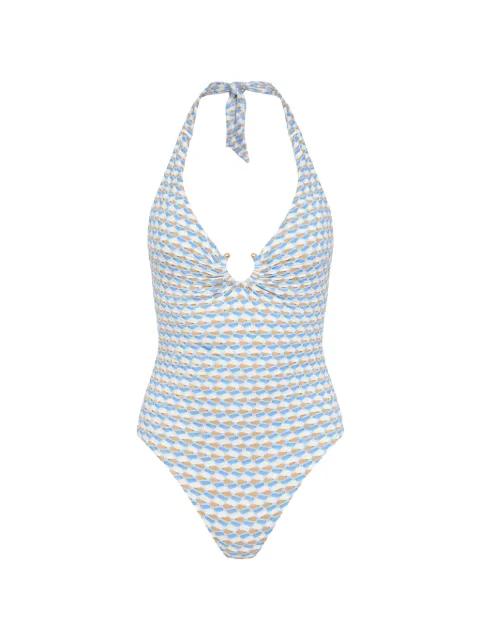 ring-front halterneck swimsuit by SEAFOLLY