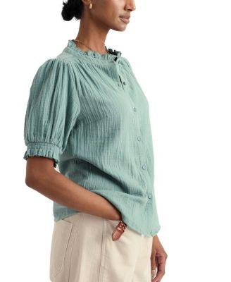 Shore Path Frilled Collar Casual Shirt by SEASALT CORNWALL