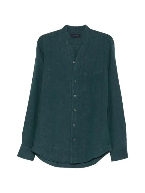 Fish Tail band-collar long-sleeve shirt by SEASE
