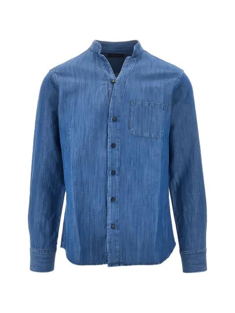 band-collar denim shirt by SEASE