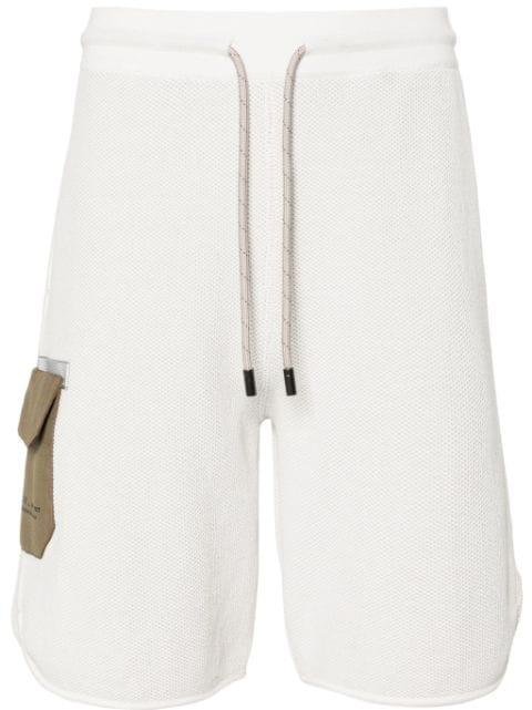 contrasting-pocket 3D-knit track shorts by SEASE