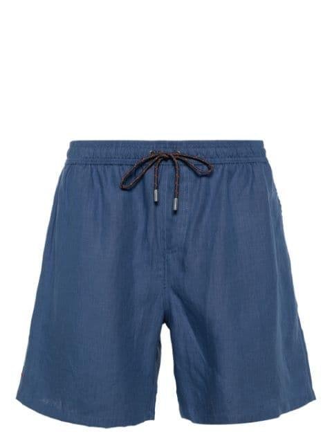 drawstring-waist hemp shorts by SEASE