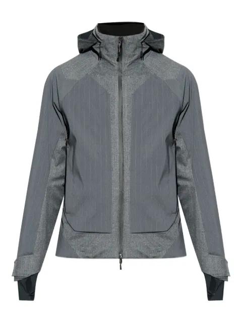 hoodied striped jacket by SEASE