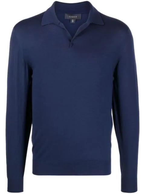 long-sleeved knitted polo shirt by SEASE