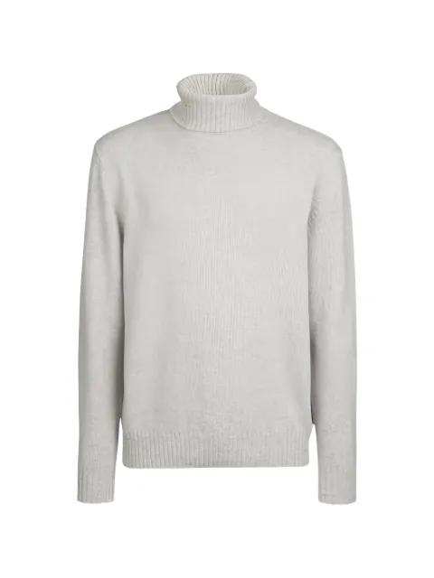roll neck ribbed cashmere sweater by SEASE