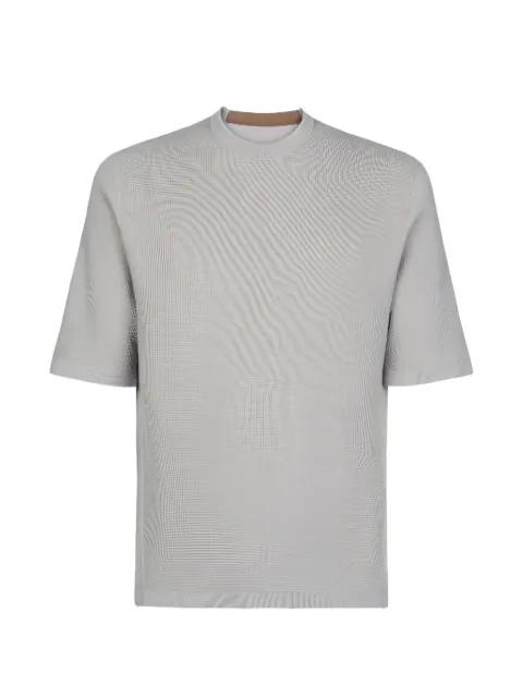 textured short-sleeve T-shirt by SEASE