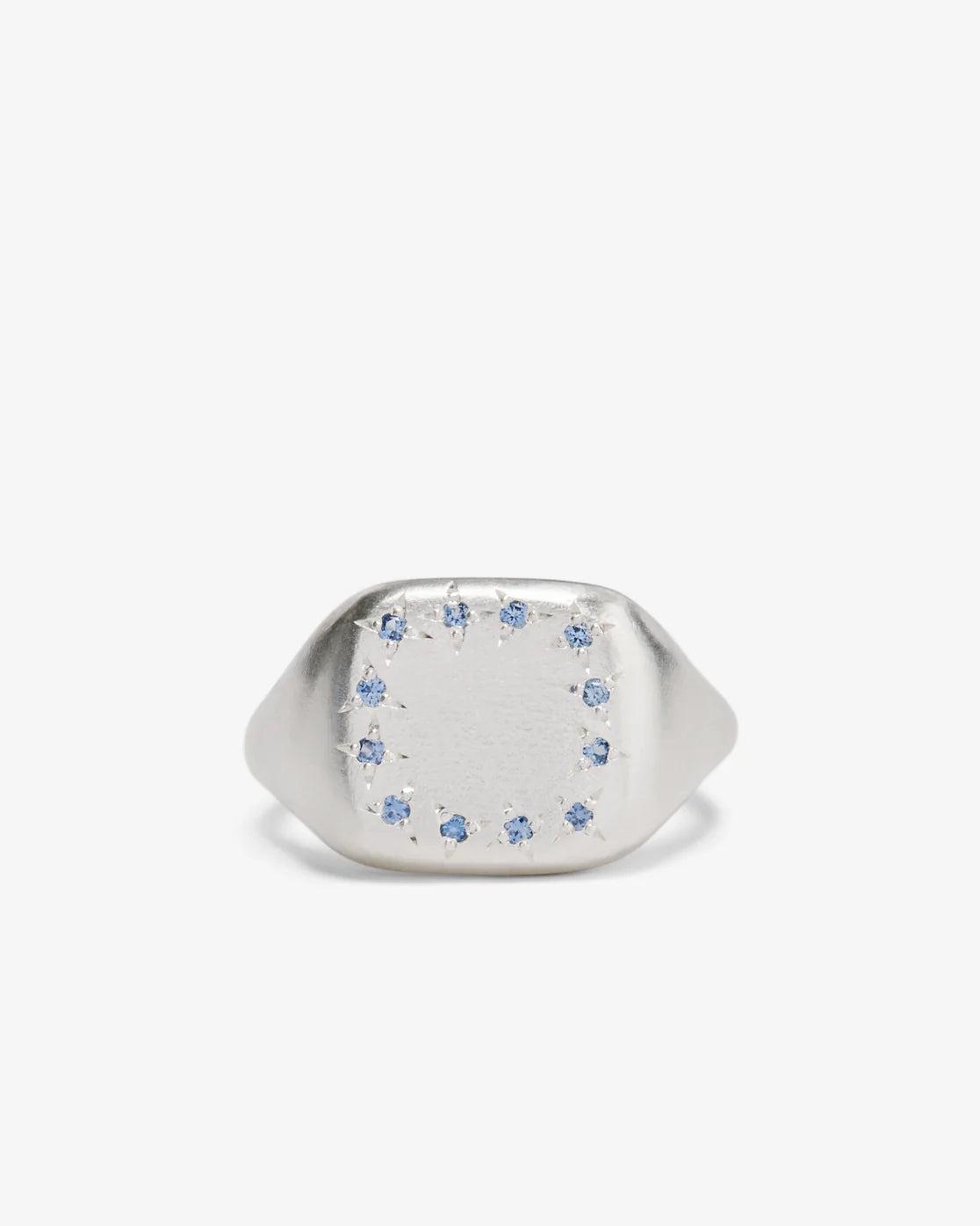 Seb Brown - Blue Byzantine Ring - (Sterling Silver) by SEB BROWN