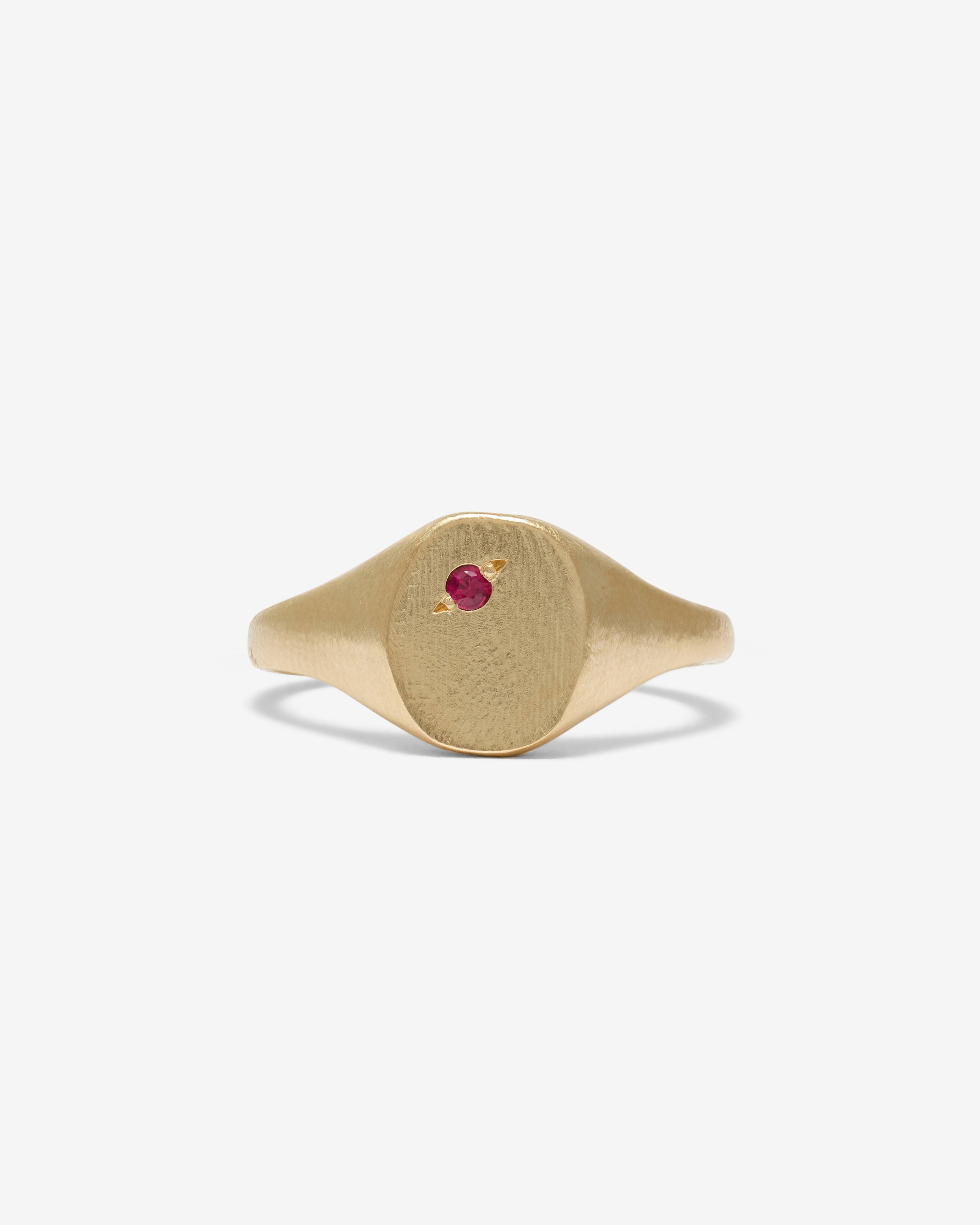 Seb Brown - Offset Ring Gold - (Gold) by SEB BROWN