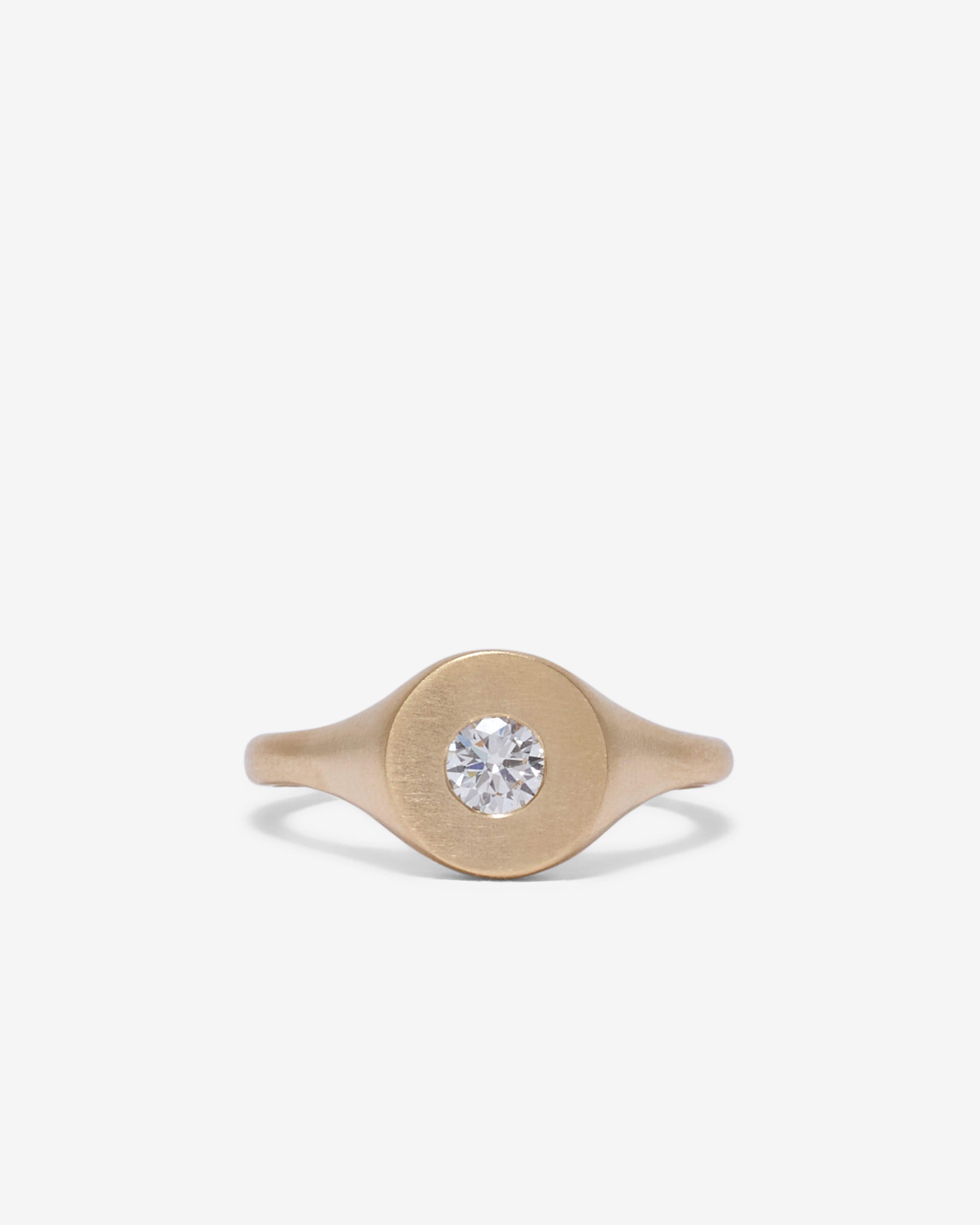 Seb Brown - Round Frame Ring - (Yellow Gold) by SEB BROWN