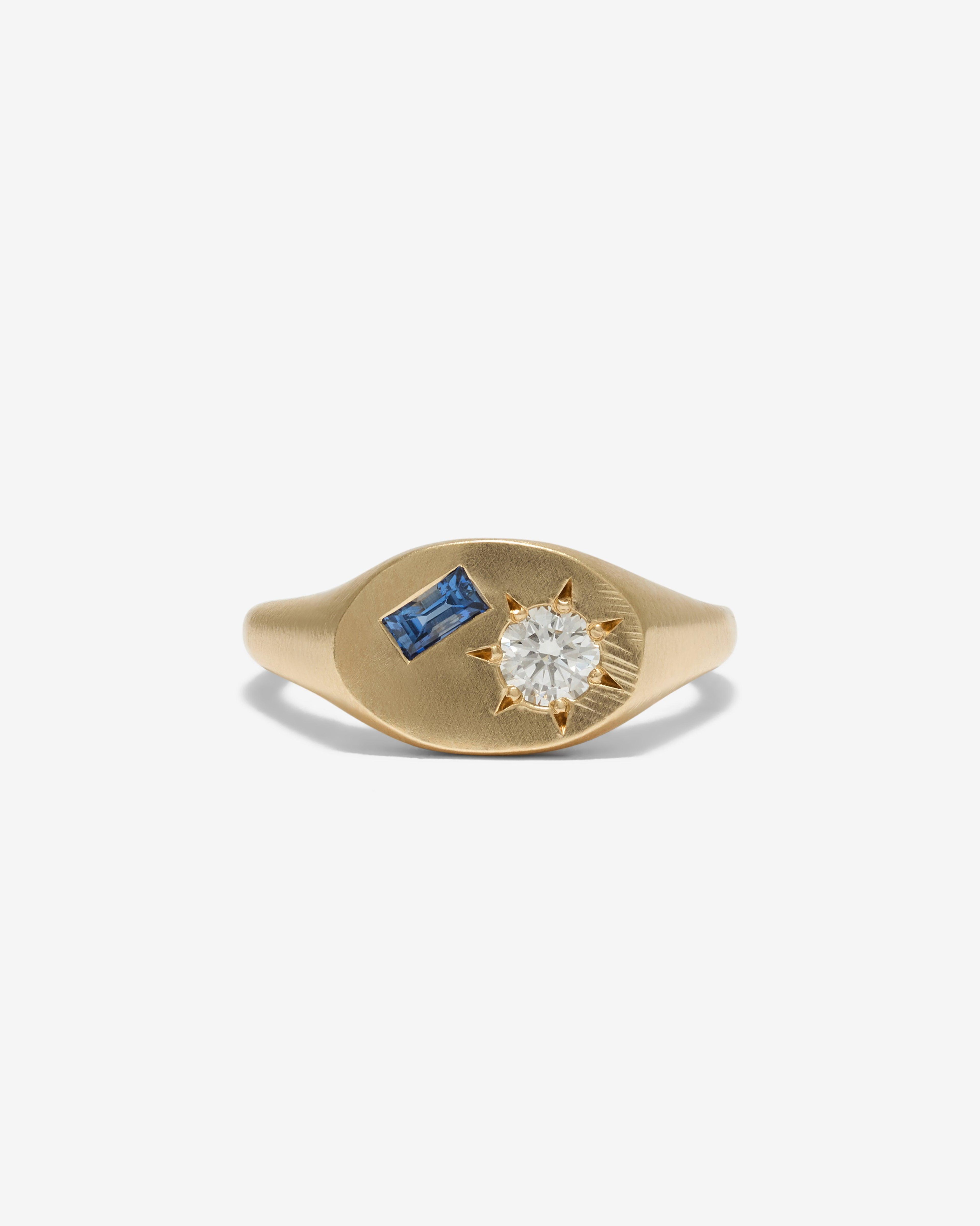 Seb Brown - Women's Gold Tilt Ring - (Gold) by SEB BROWN