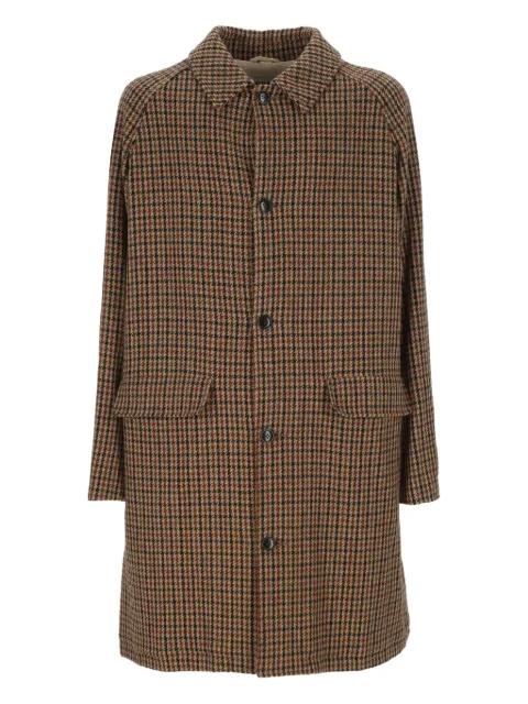 checked trench coat by SEBAGO