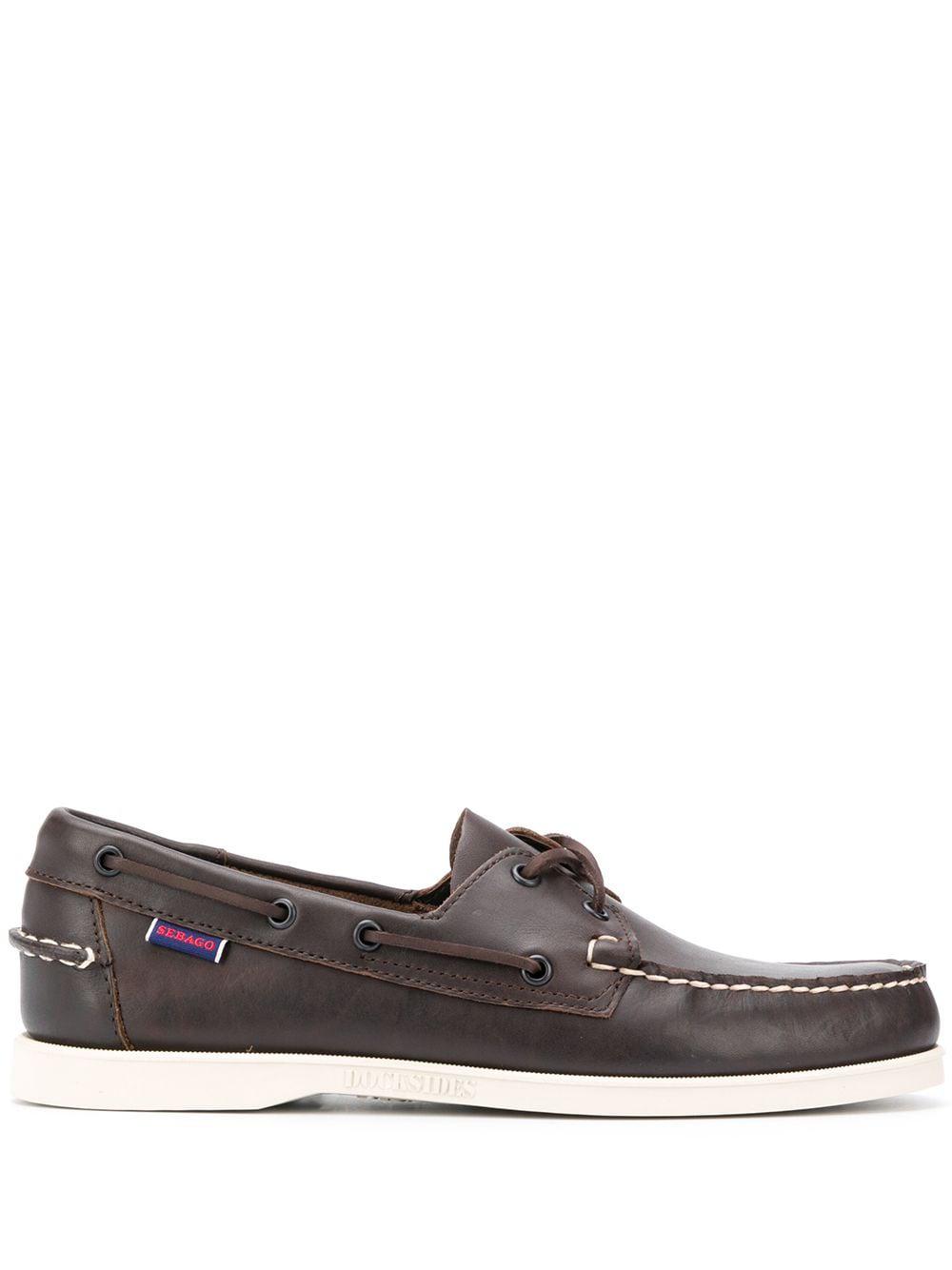 lace-detail boat shoes by SEBAGO