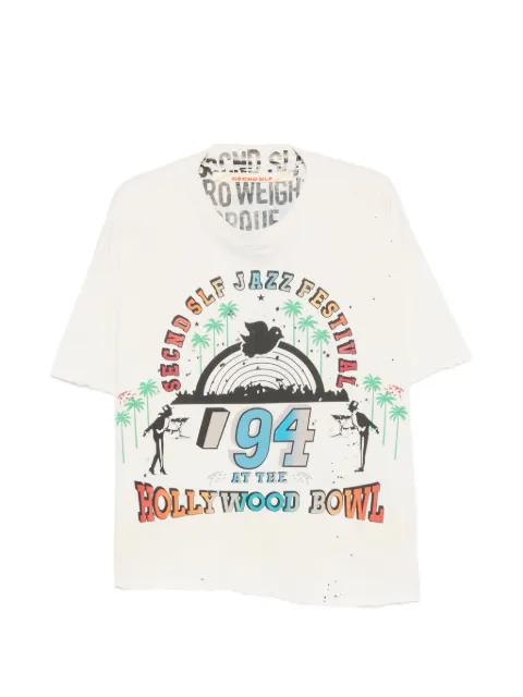 graphic-print distressed T-shirt by SECND SLF