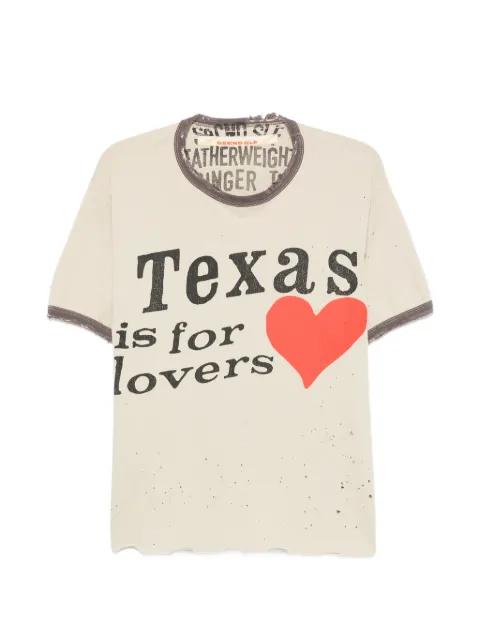 graphic-print distressed T-shirt by SECND SLF