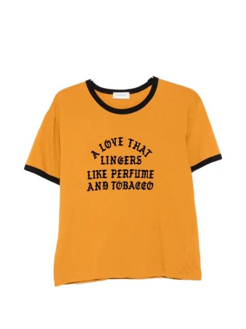 A Love That Lingers slogan-print ringer T-shirt by SECOND/LAYER