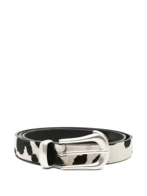 Doc cow-print pony-hair belt by SECOND/LAYER