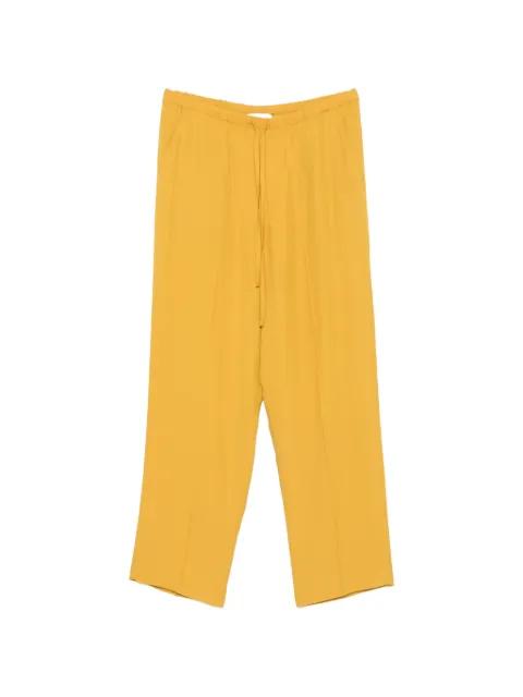 drawstring-waist pressed-crease trousers by SECOND/LAYER