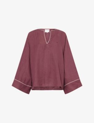 Zahara Embroidery Linen Top by SECOND SUMMER