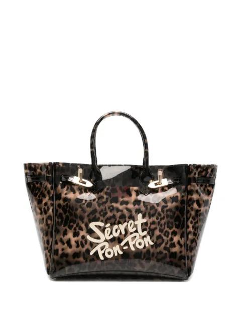 Brigitte leopard-print tote bag by SECRET PON PON