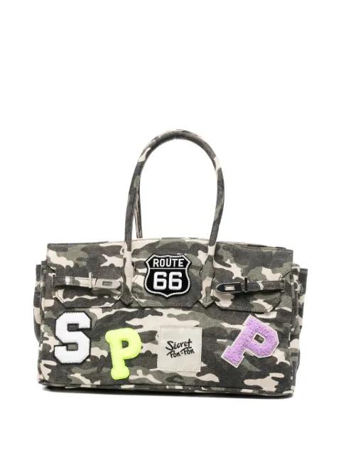 Grace camouflage-print shoulder bag by SECRET PON PON