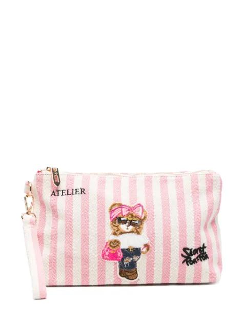 Saint Tropez striped clutch bag by SECRET PON PON