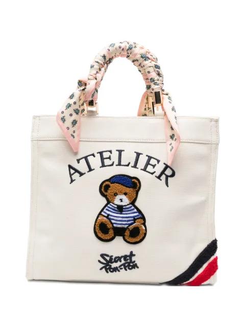 Saint Tropez teddy-patch shoulder bag by SECRET PON PON