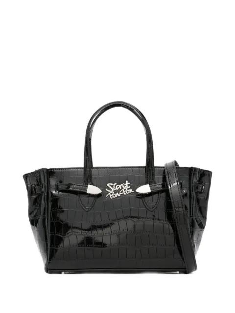 crocodile-effect shoulder bag by SECRET PON PON