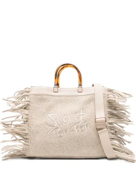 fringed top-handles shoulder bag by SECRET PON PON fringed top-handles shoulder bag by SECRET PON PON