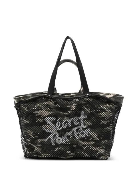 large City camouflage-pattern tote bag by SECRET PON PON