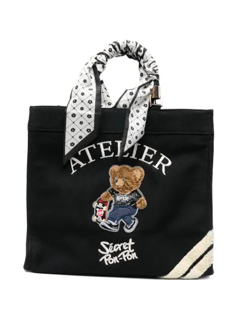 medium Saint Tropez teddy-bear tote bag by SECRET PON PON