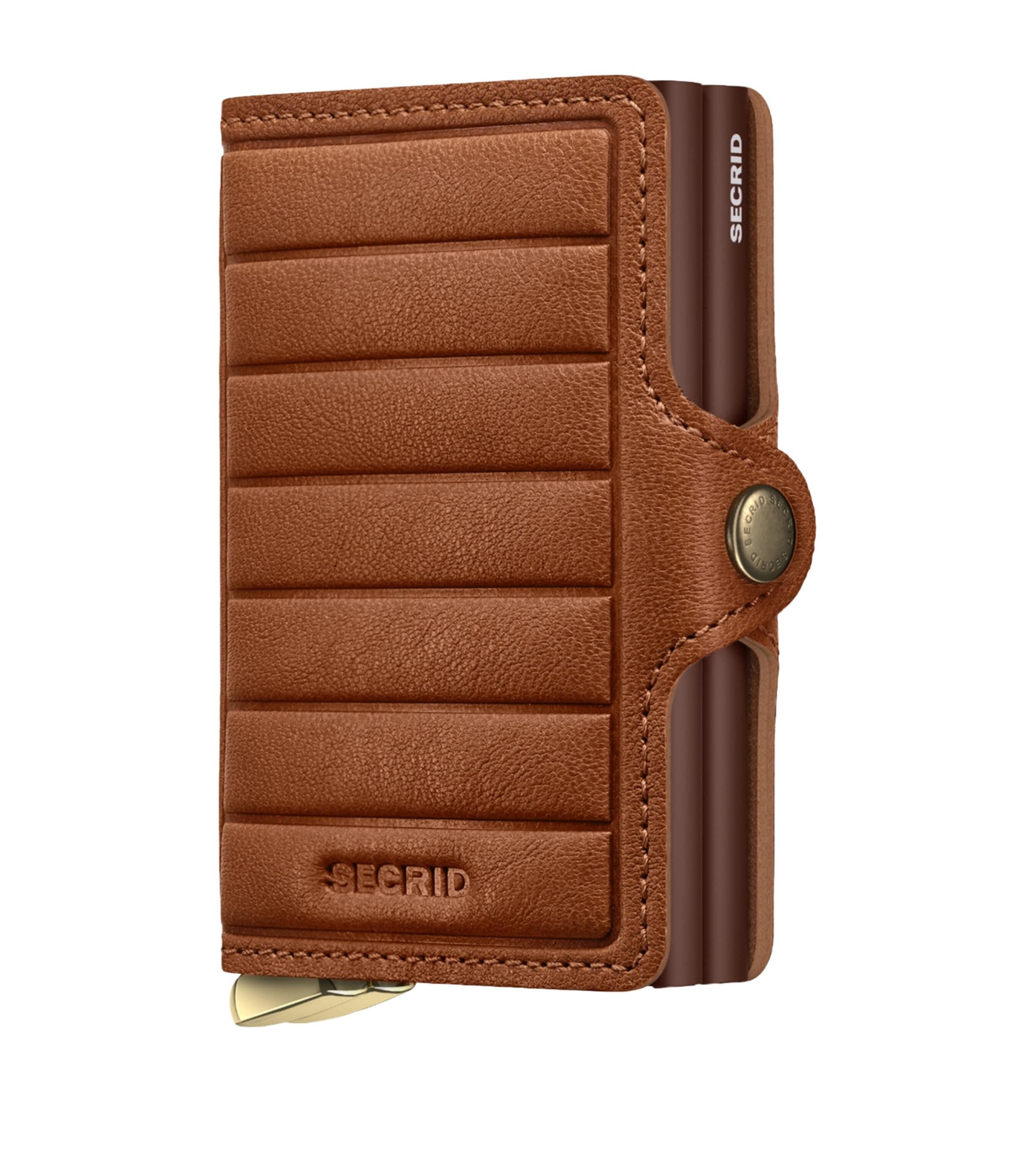 Embossed Leather Lines Twinwallet by SECRID