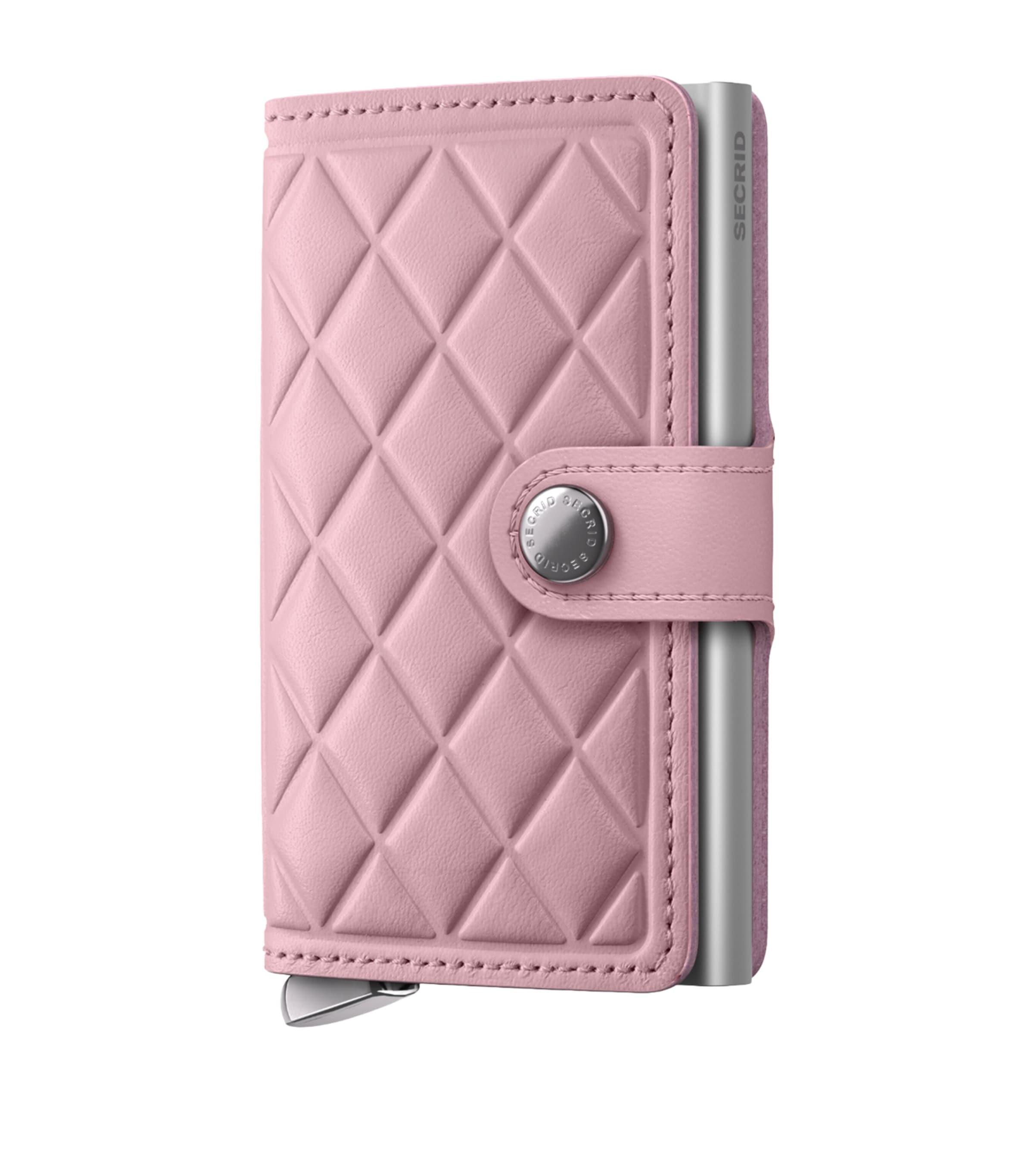 Leather Diamond-Embossed Miniwallet by SECRID
