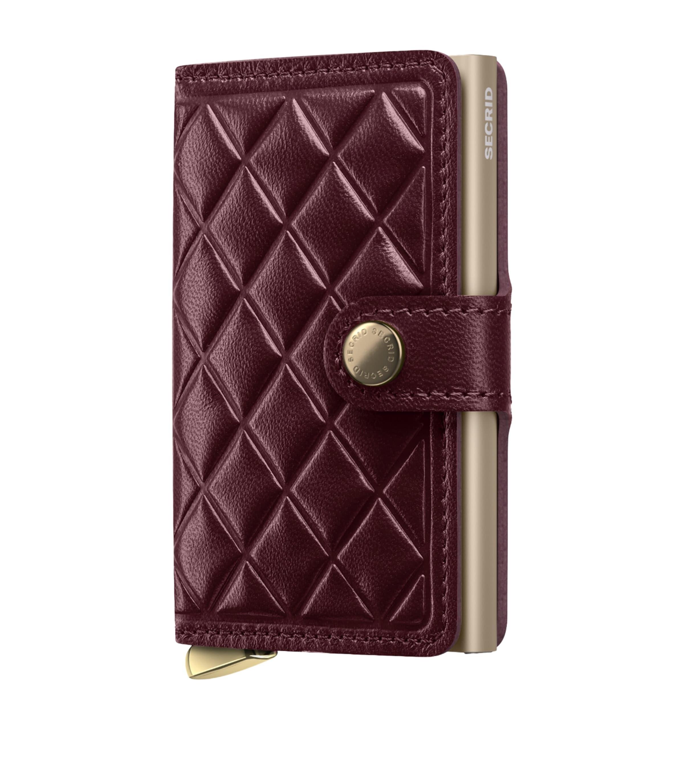 Leather Diamond-Embossed Miniwallet by SECRID