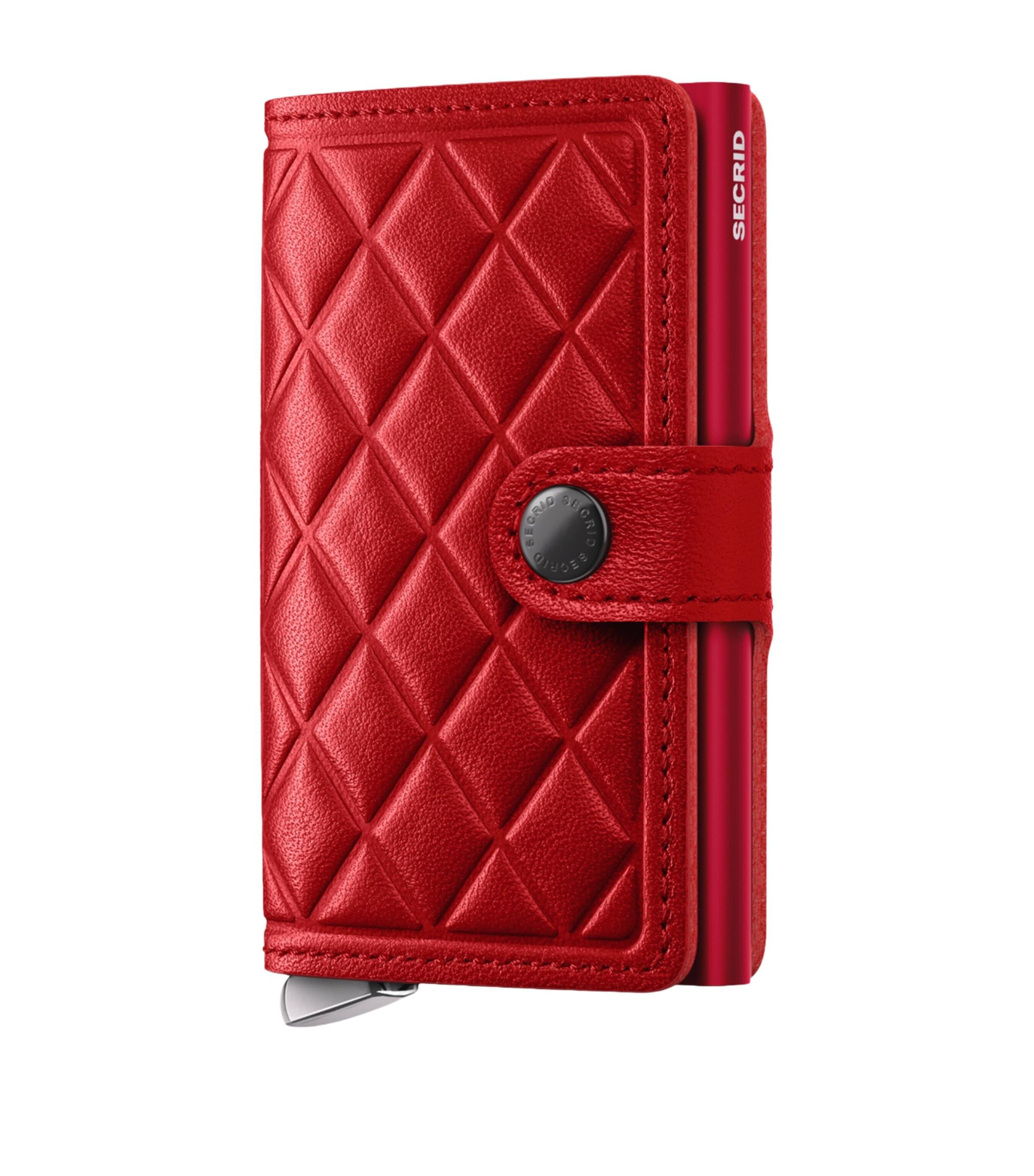 Leather Diamond-Embossed Miniwallet by SECRID