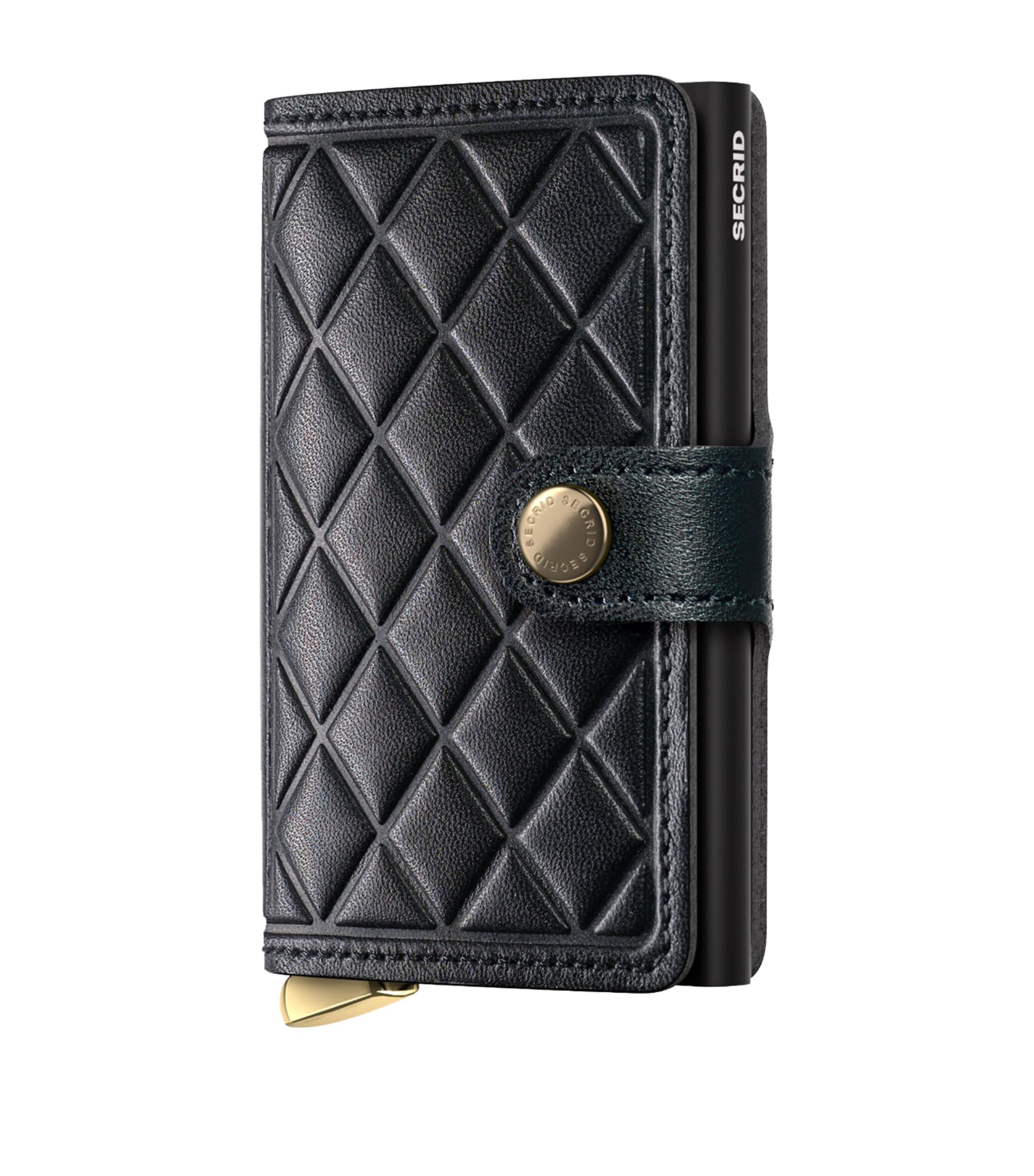Leather Diamond-Embossed Miniwallet by SECRID