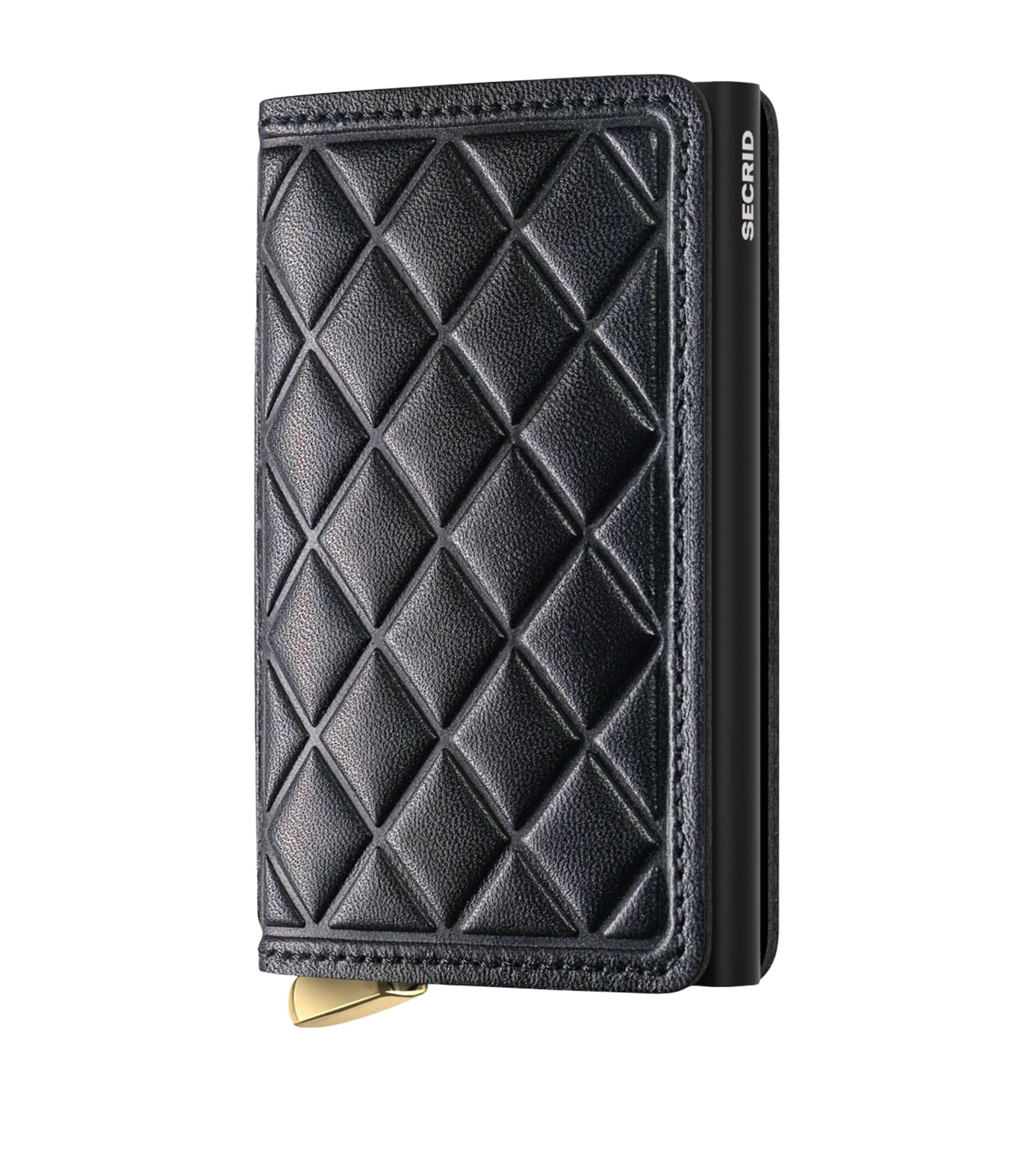 Leather Diamond-Embossed Slimwallet by SECRID