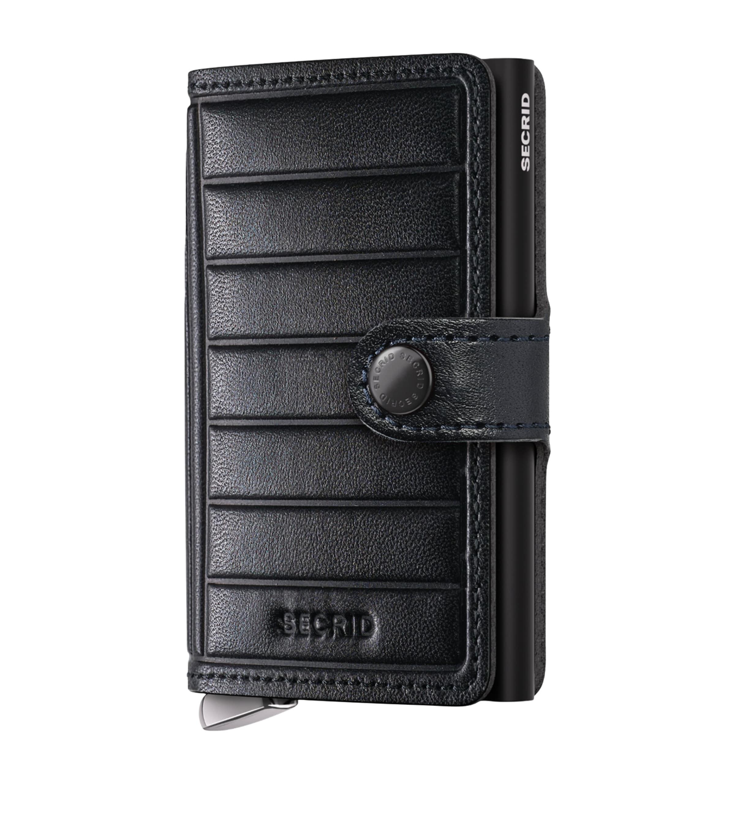 Leather Embossed Lines Miniwallet by SECRID