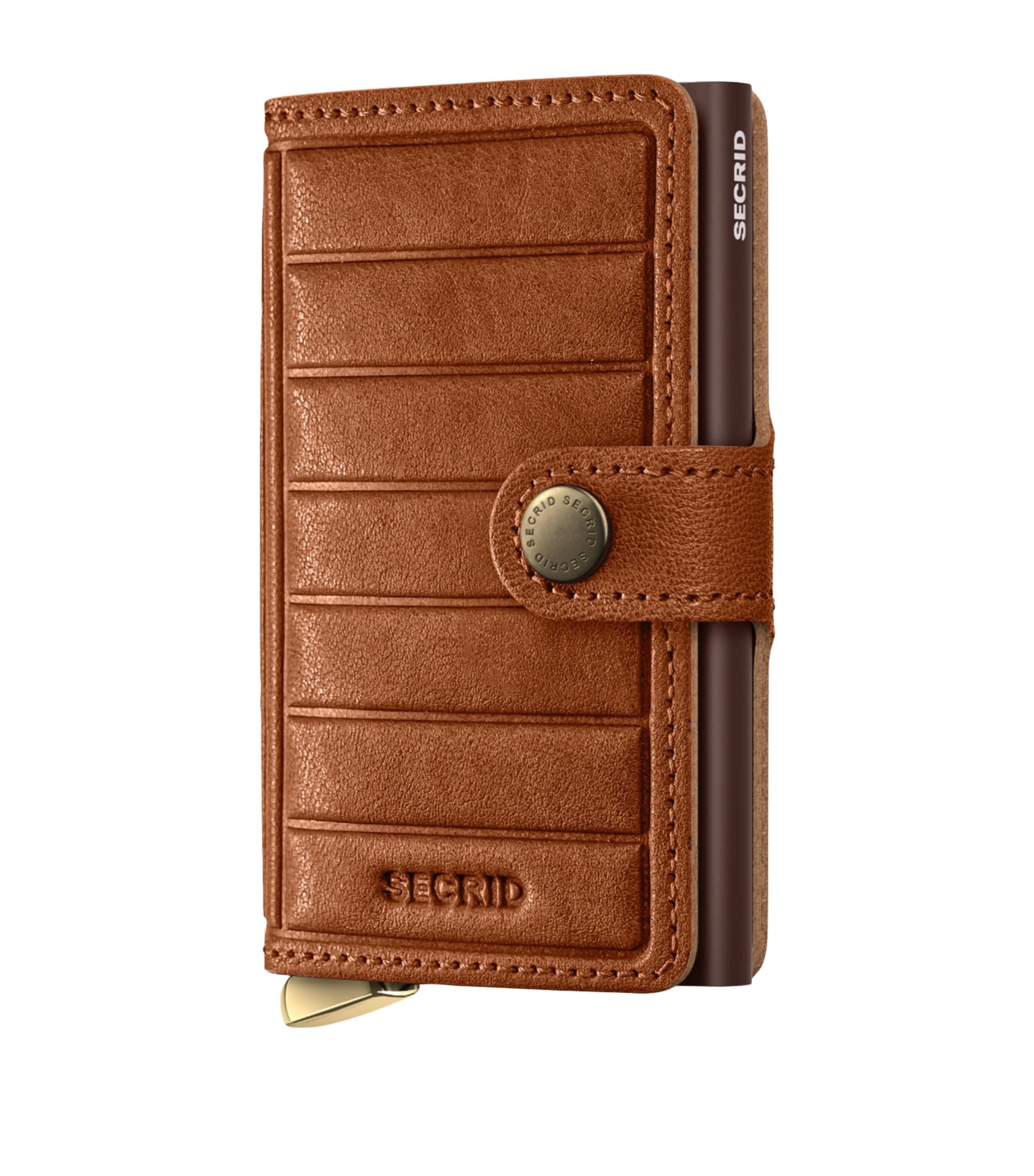 Leather Embossed Lines Miniwallet by SECRID