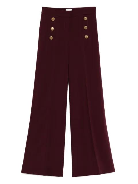 Bridget button-detailed wide-leg trousers by SEDUCTIVE