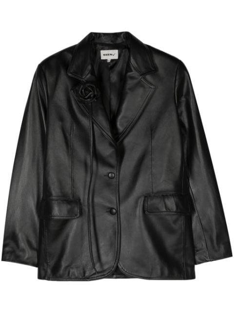 Chest Rose leather blazer by SEEN USERS