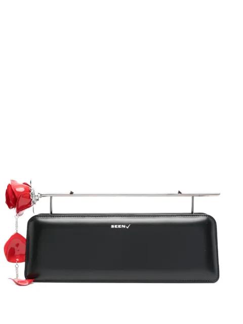 Rose 11. -embellished clasp clutch by SEEN USERS
