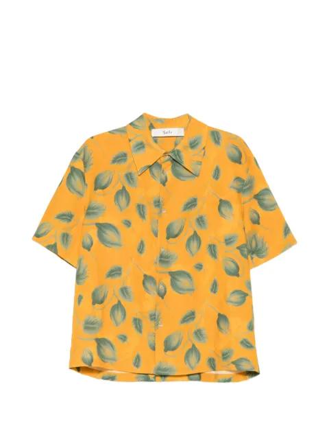 Dayot leaf-print shirt by SEFR