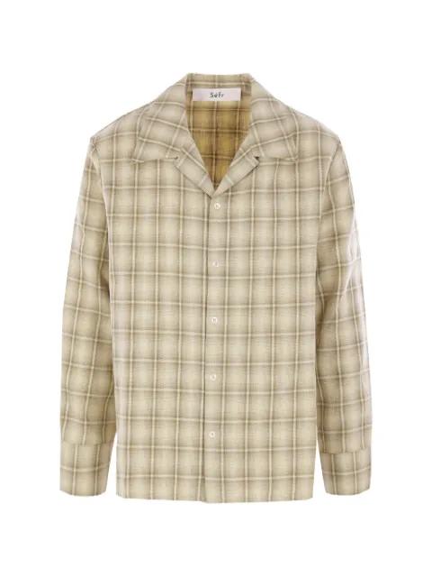 Ignacio notched collar checked shirt by SEFR