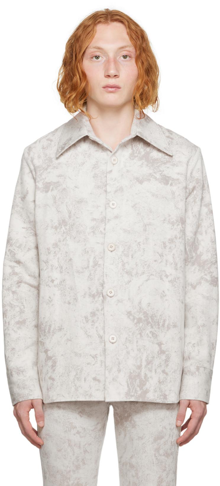 SSENSE Exclusive Off-White Mille Denim Shirt by SEFR