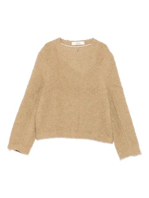 V-neck textured sweater by SEFR