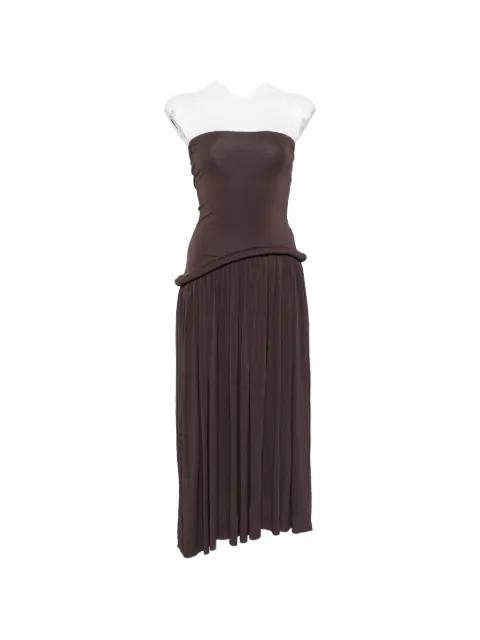 strapless pleated dress by SEFR