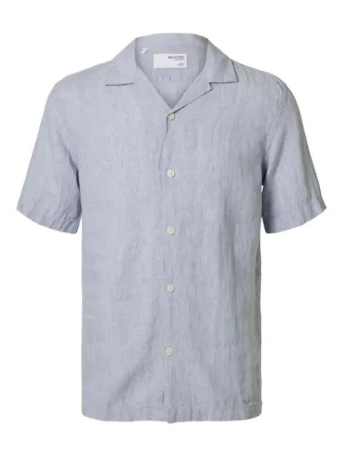 cuban collar short-sleeve shirt by SELECTED cuban collar short-sleeve shirt by SELECTED