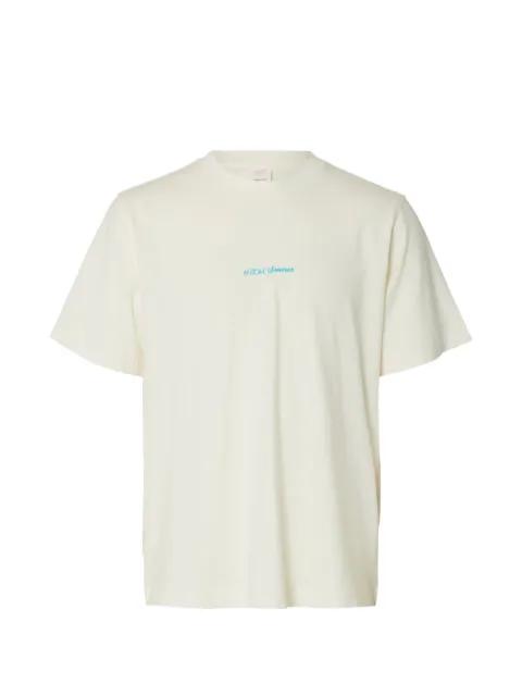 graphic-print T-shirt by SELECTED